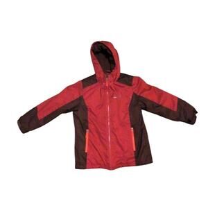 Swiss Tech Red & Burgundy Kid’s Boys Winter Parka Coat Jacket Size 10/12